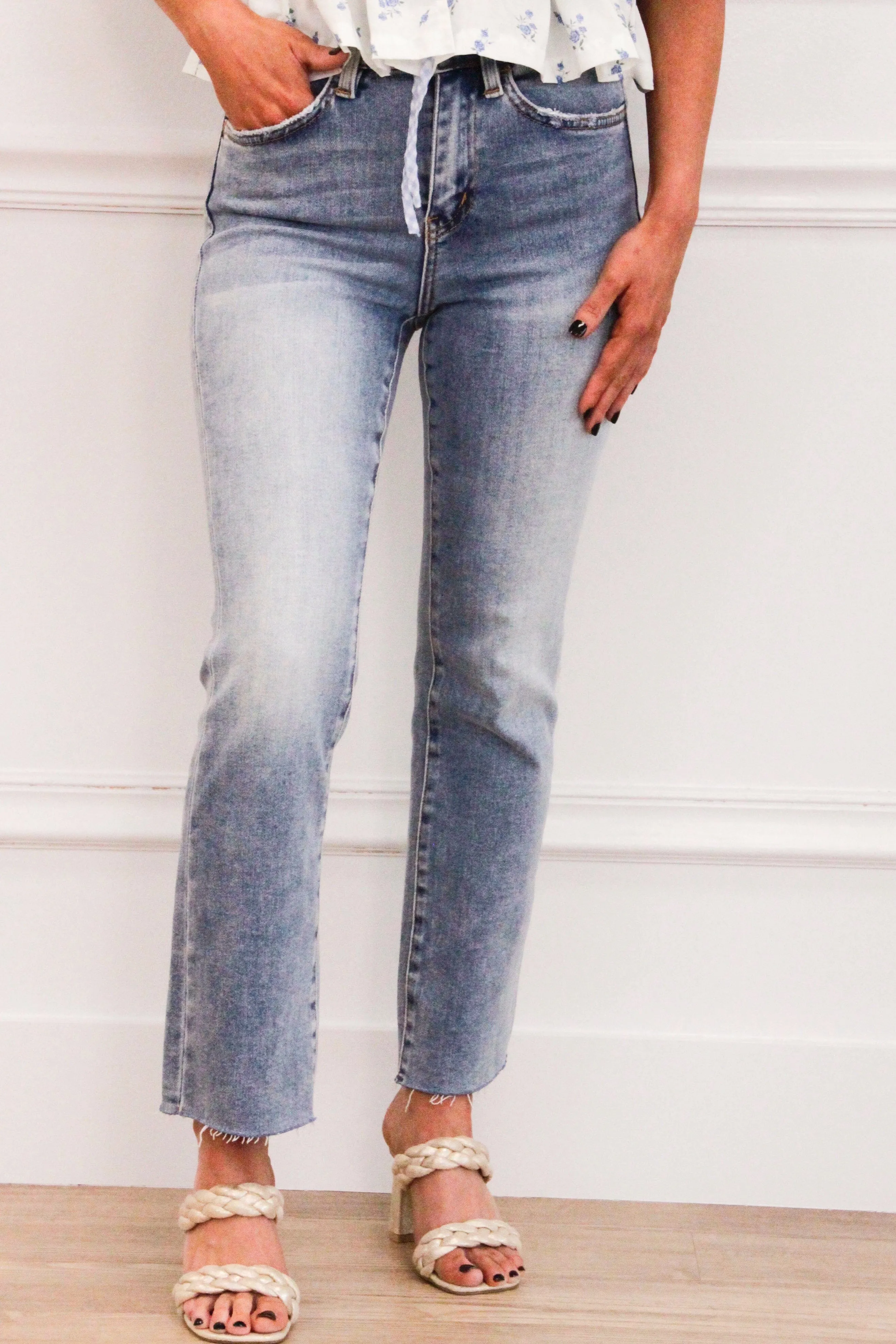 Tobey High Rise Denim: Light Wash