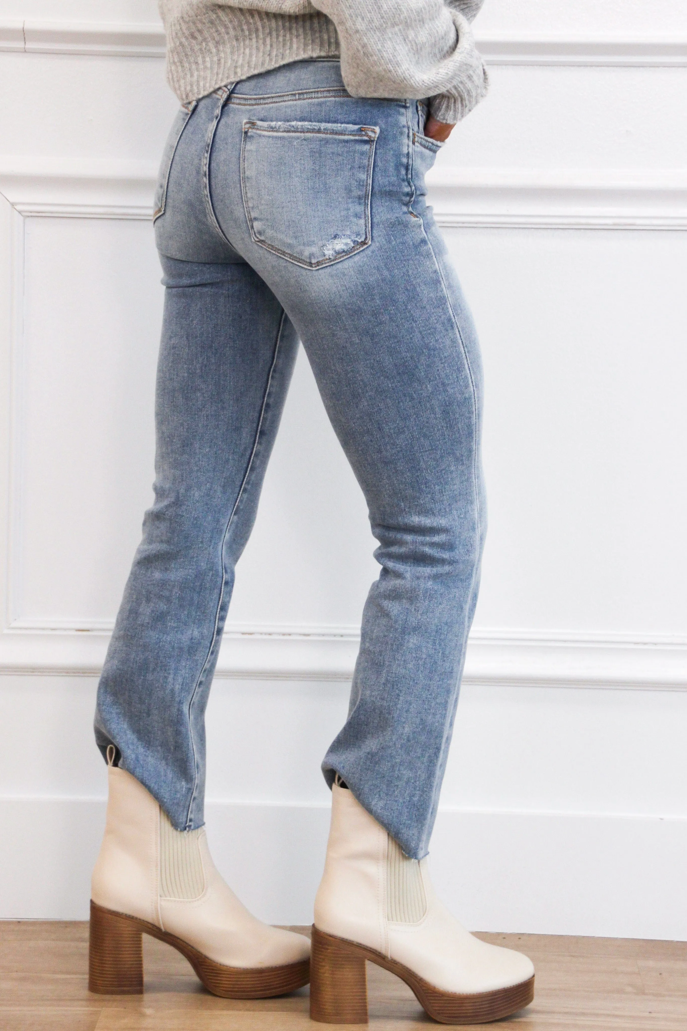 Tobey High Rise Denim: Light Wash