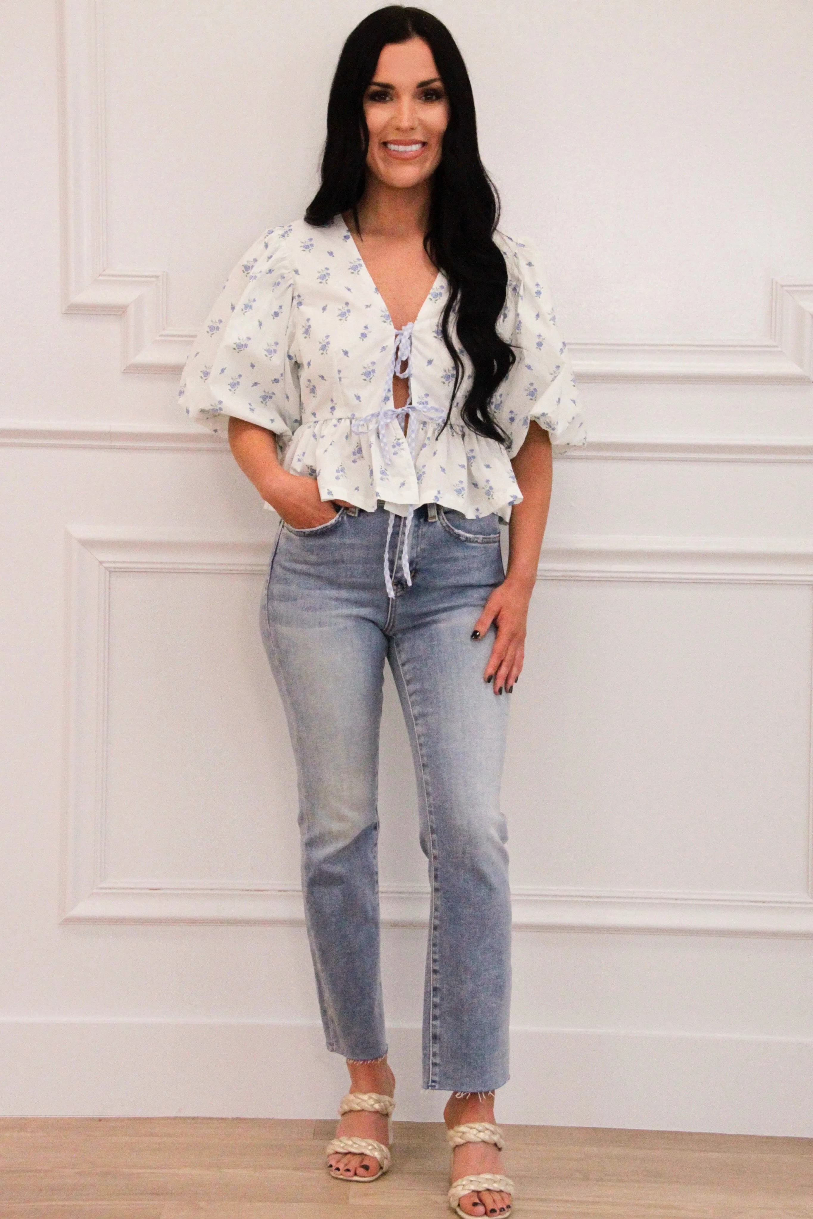 Tobey High Rise Denim: Light Wash