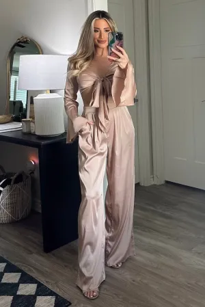 Yours Truly Two Piece Set: Champagne
